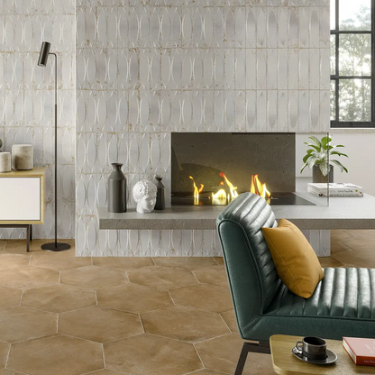 Lens White Porcelain Tile 33x33cm