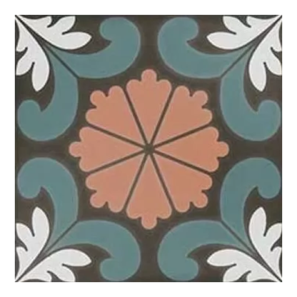 Sync Flower Blue Porcelain Tile 15 x 15cm