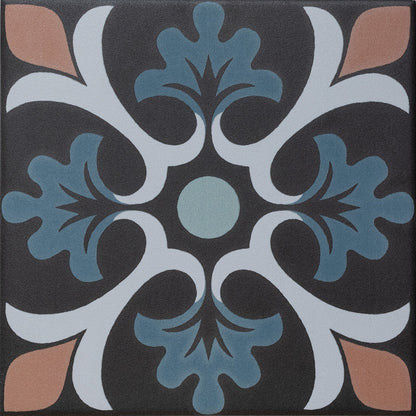 Sync Clover Blue Porcelain Tile 15 x 15cm