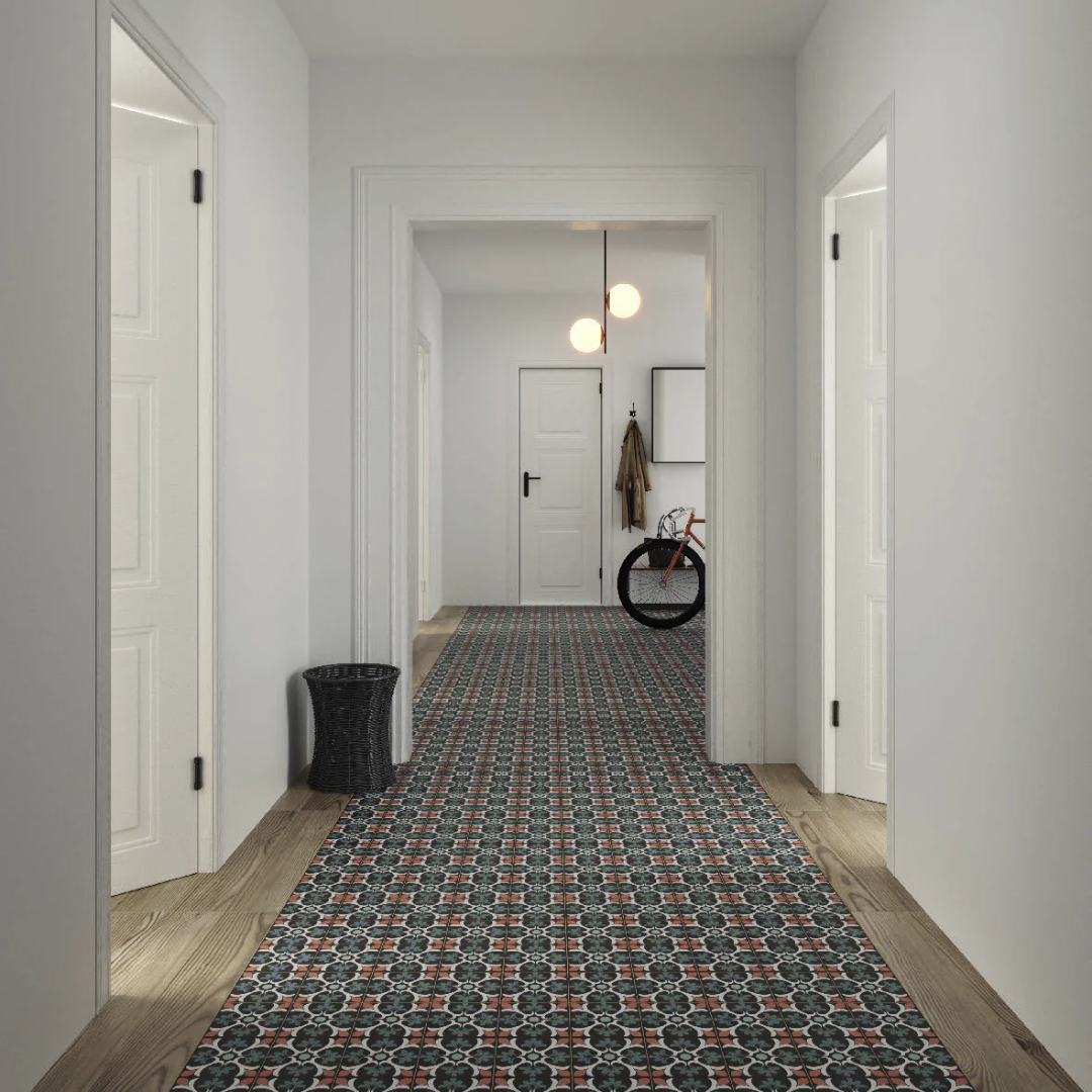 Sync Clover Blue Porcelain Tile 15 x 15cm