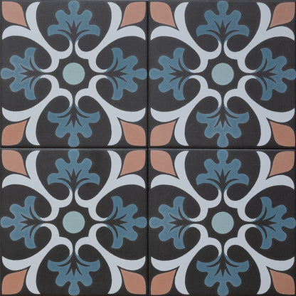 Sync Clover Blue Porcelain Tile 15 x 15cm