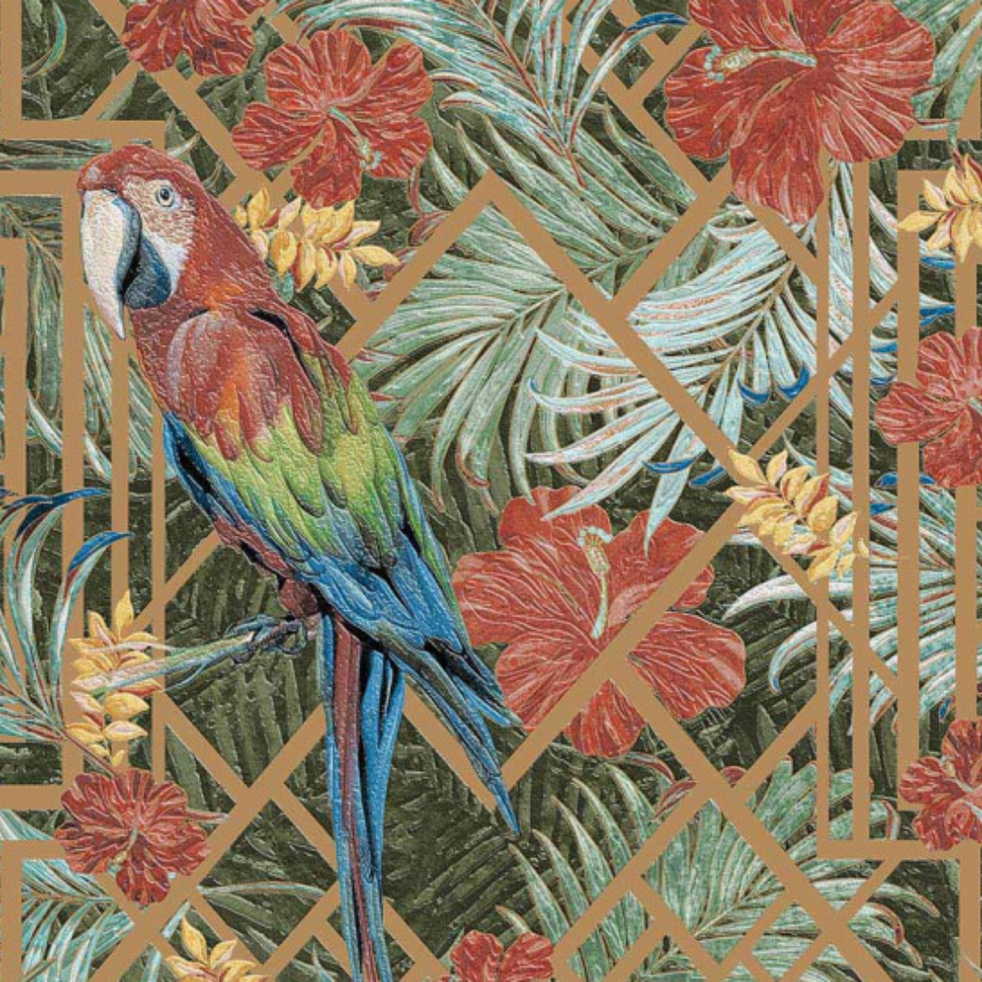 Tropical Toucans Natural Porcelain Tile 30.5 x 30.5cm