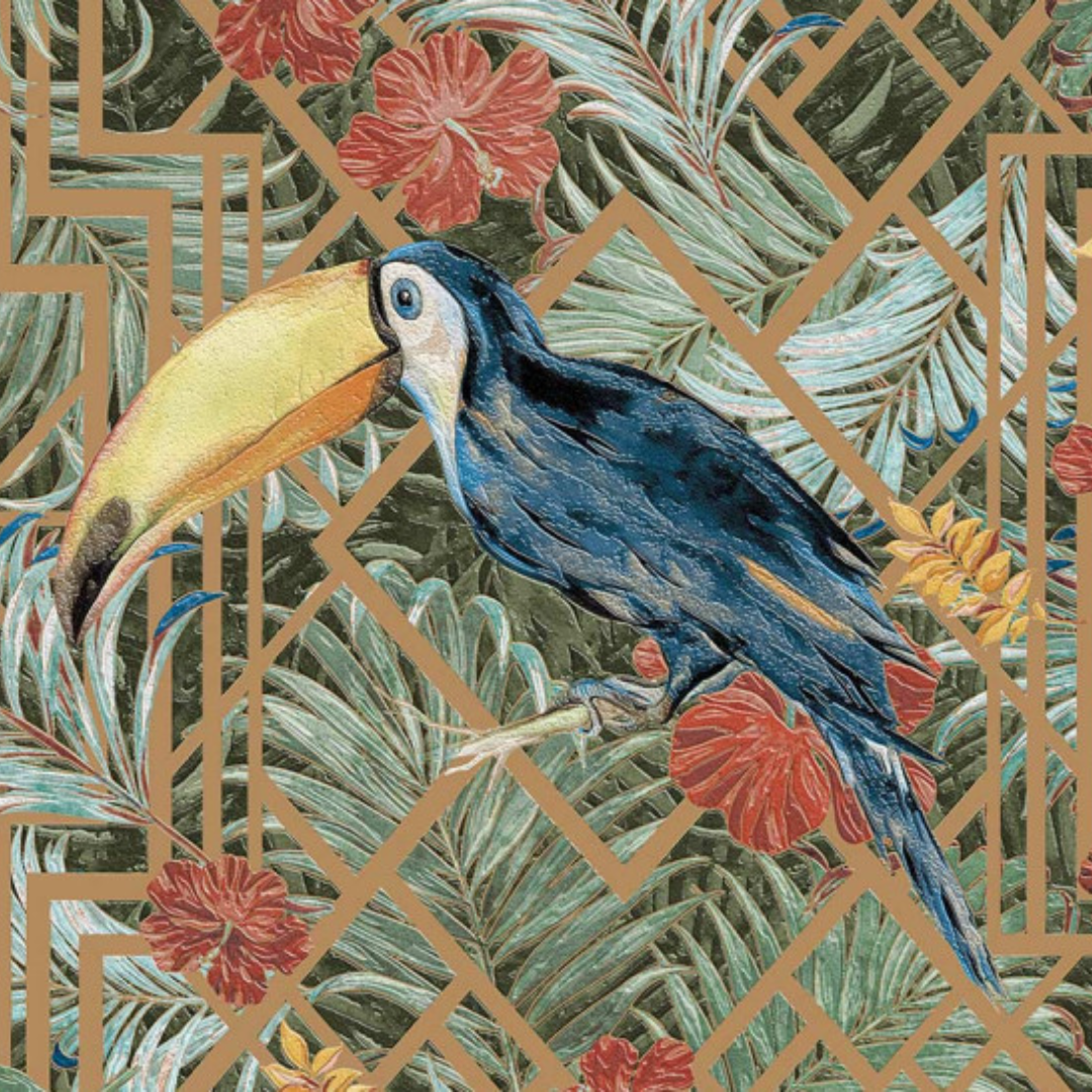 Tropical Toucans Natural Porcelain Tile 30.5 x 30.5cm